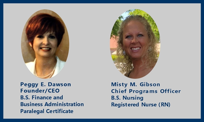 founder peggy e dawson chief programs officer misty m gibson chief operations officer